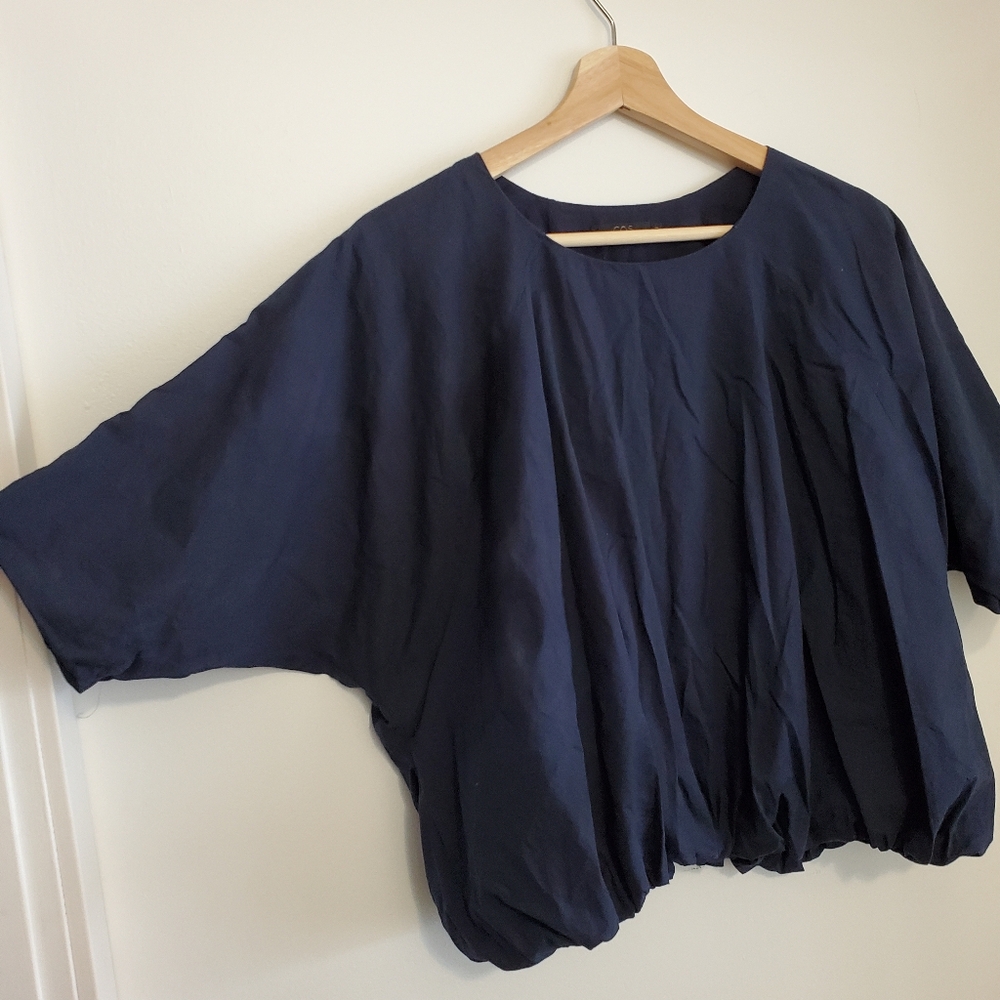 COS Navy Blue Blouse